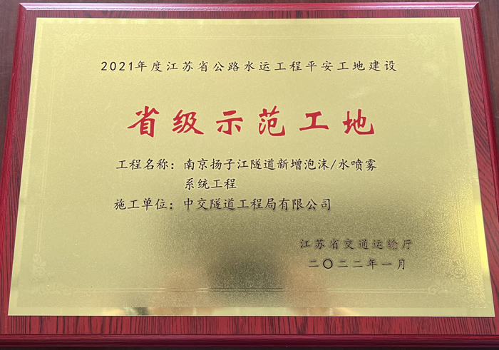 2021年度江苏省公路水运工程平安工地建设省级示范工地