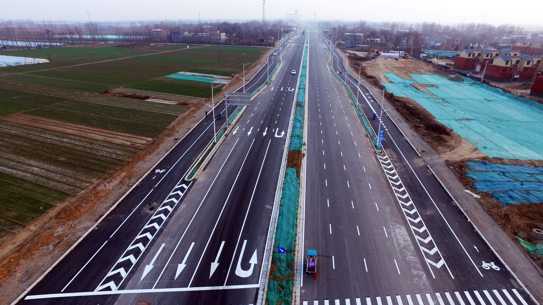 七公司中牟县广惠街道路工程项目g310国道以南段主体完工 